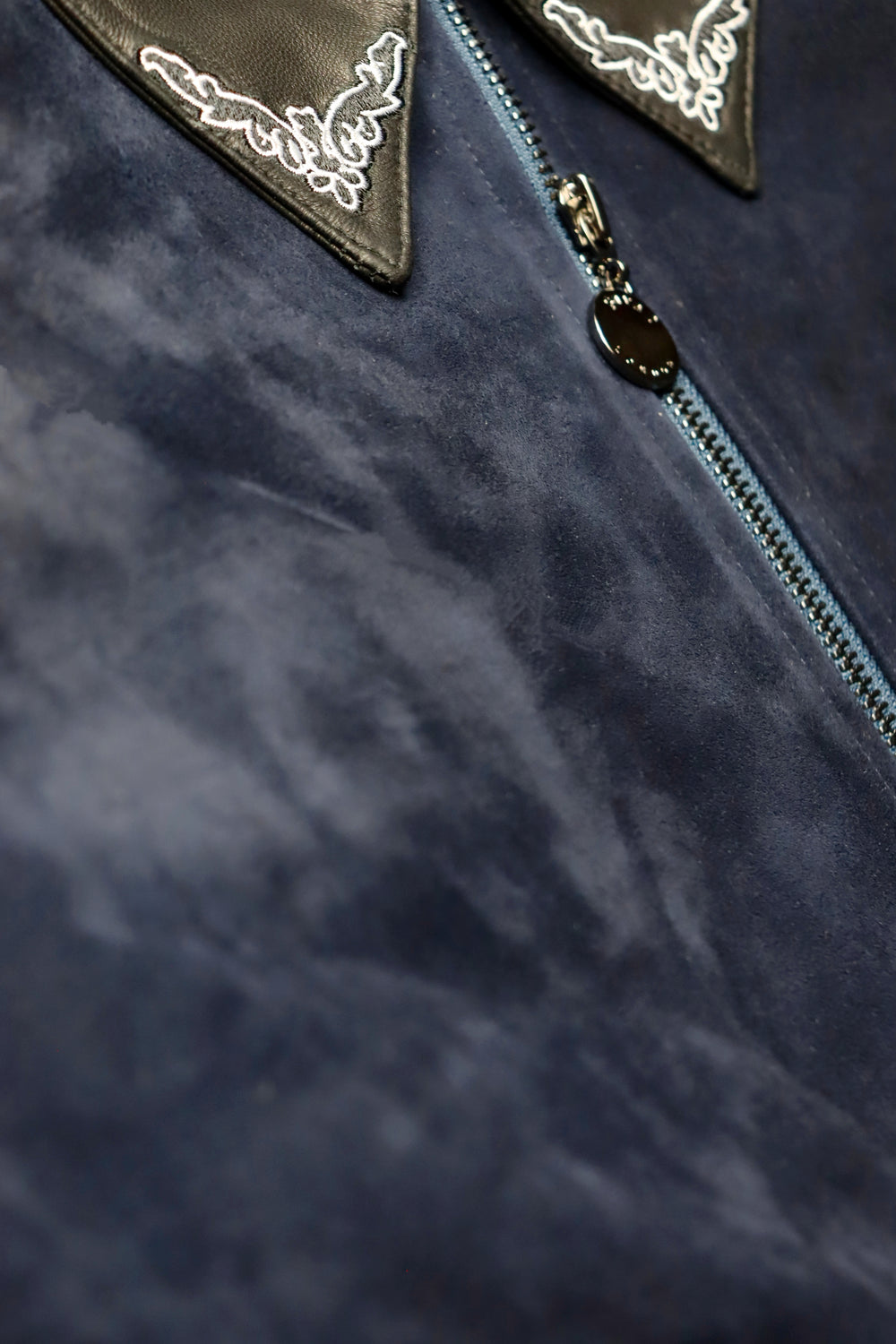 RHODE BLUE CASHMERE SUEDE JACKET