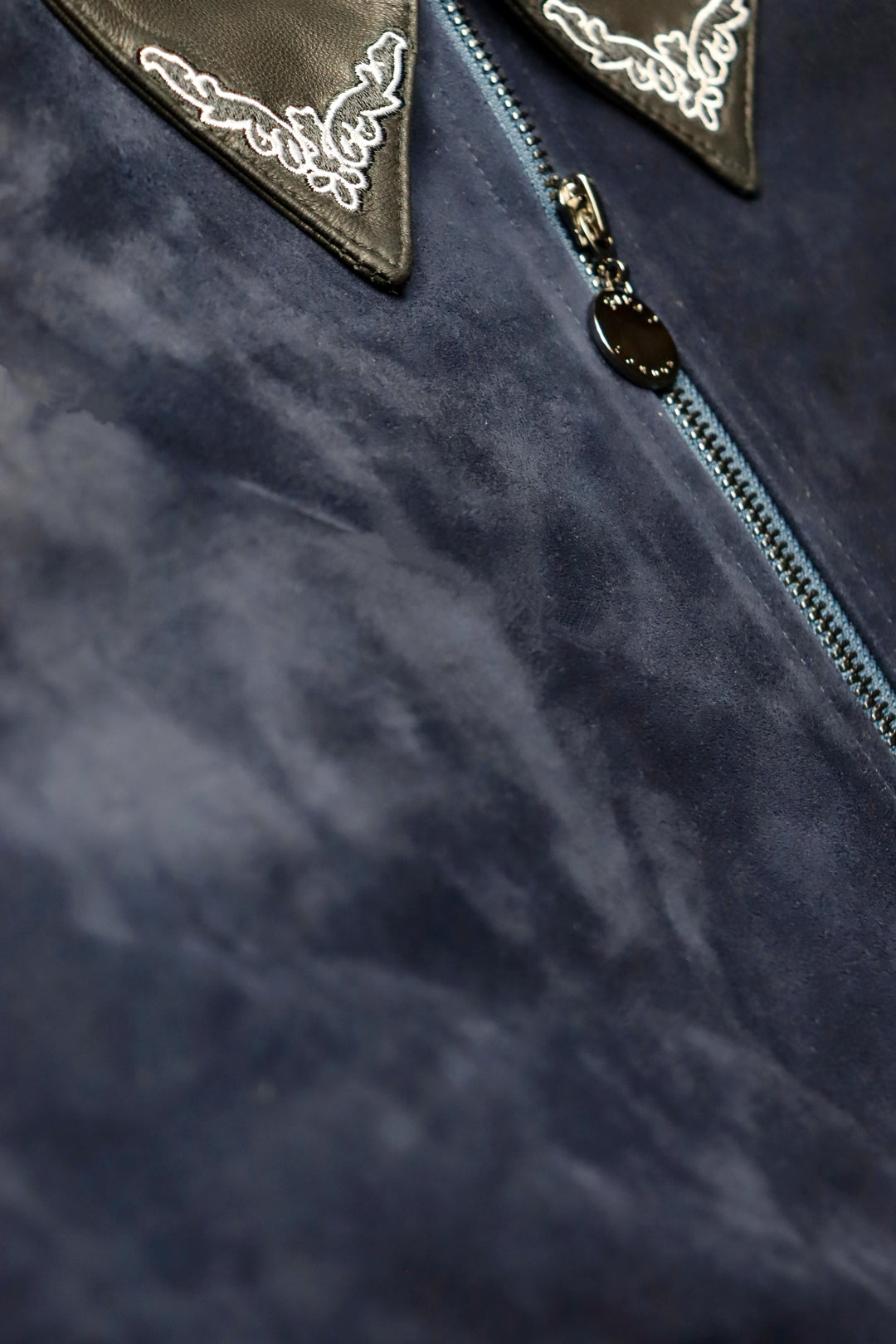 RHODE BLUE CASHMERE SUEDE JACKET