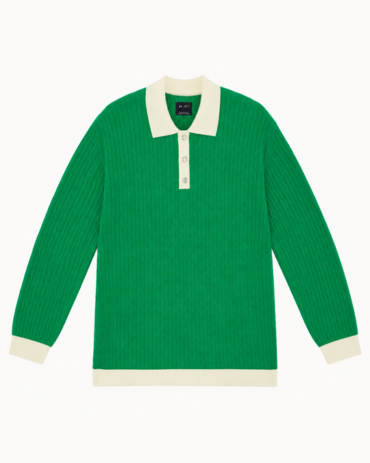 OBAN CASHMERE KNIT RUGBY