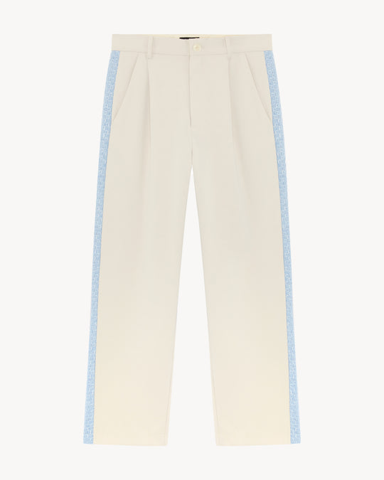 DARBY IVORY TWEED TROUSERS