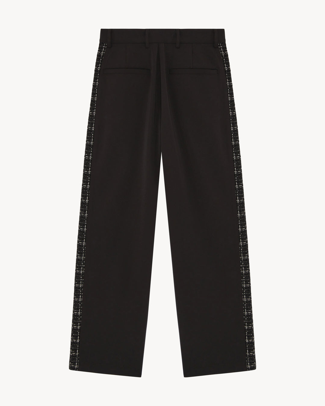 SAUMUR BLACK TWEED TROUSERS