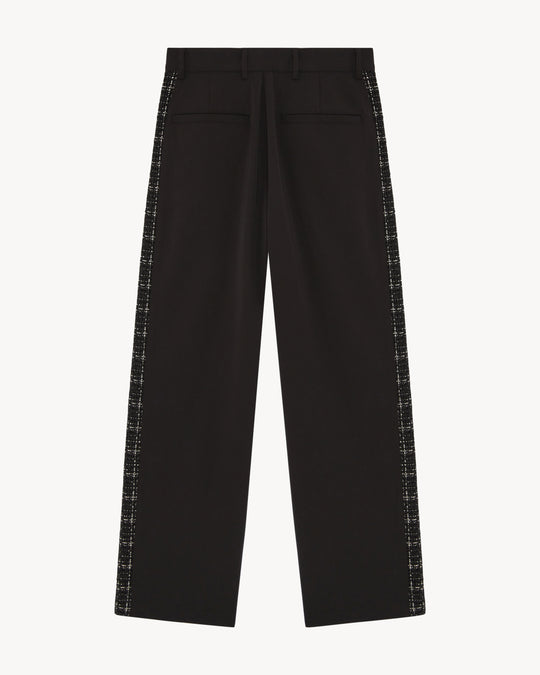 SAUMUR BLACK TWEED TROUSERS