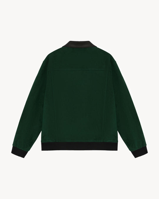 RHODE GREEN CASHMERE SUEDE JACKET