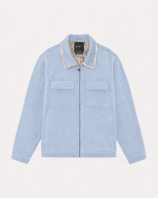 ANGELO BLUE WOOL/SILK JACKET