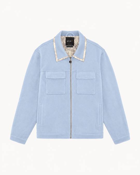 ANGELO BLUE WOOL/SILK JACKET