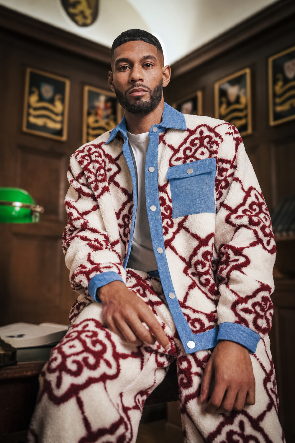 SHEM DENIM/FLEECE JACKET