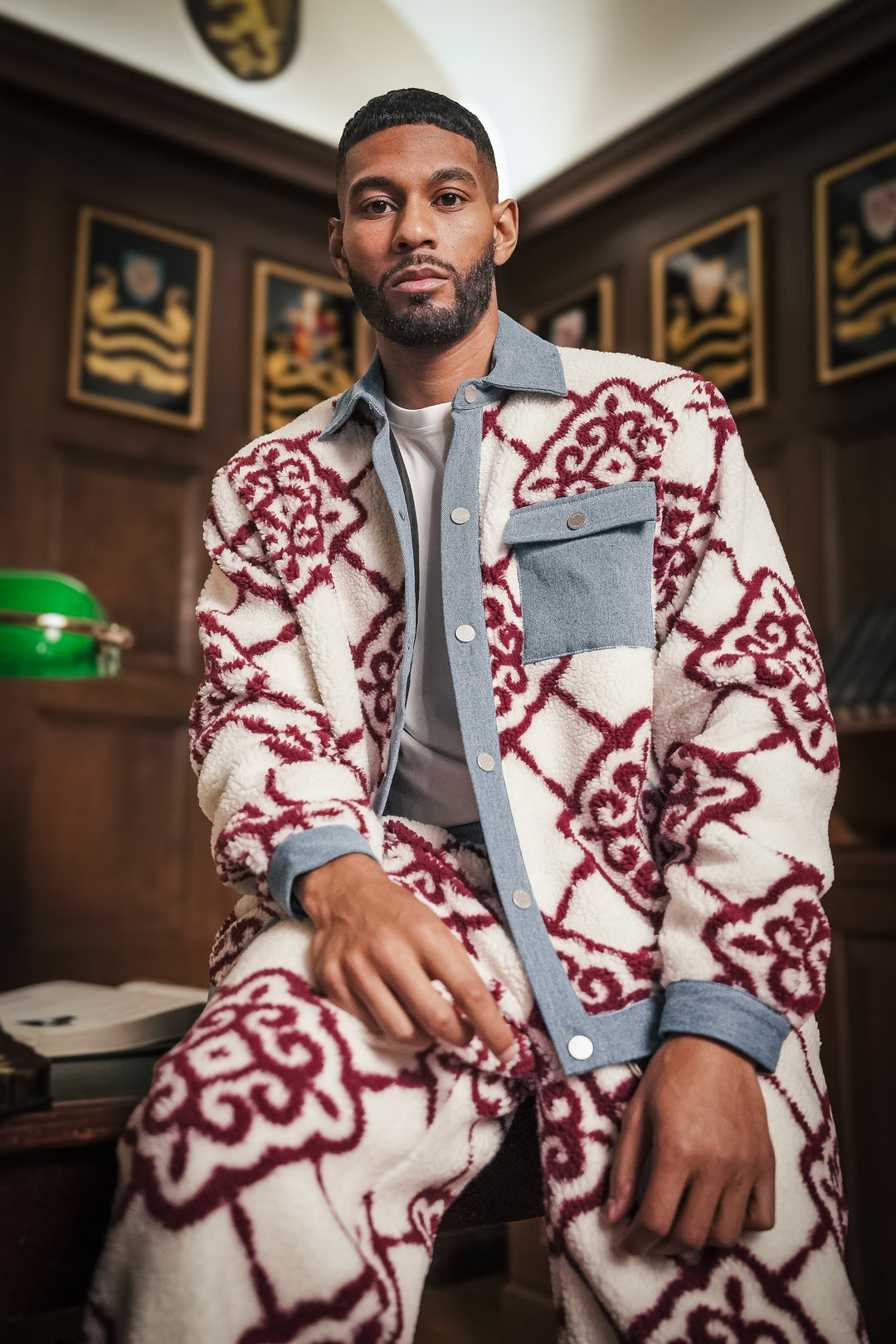 SHEM DENIM/FLEECE JACKET