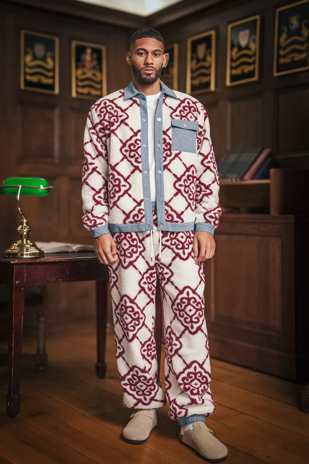 SHEM DENIM/FLEECE PANTS