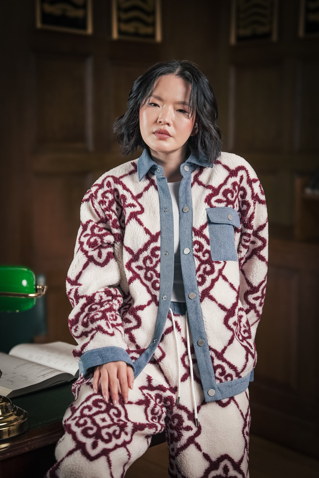 SHEM DENIM/FLEECE JACKET