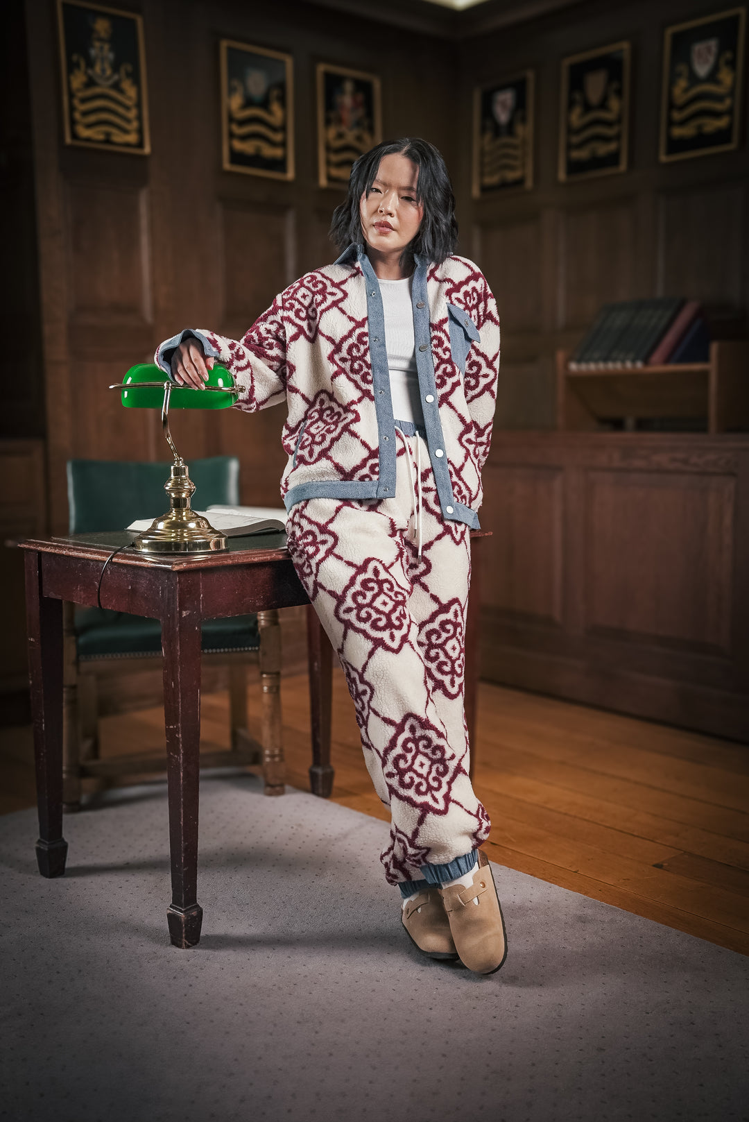 SHEM DENIM/FLEECE PANTS