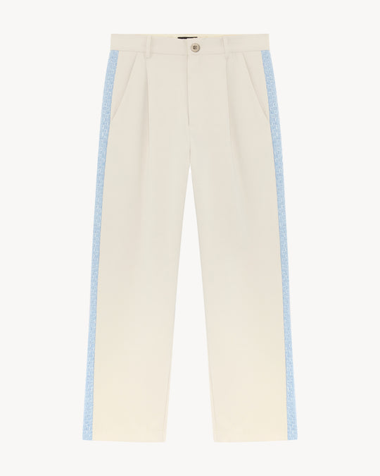 DARBY IVORY TWEED TROUSERS