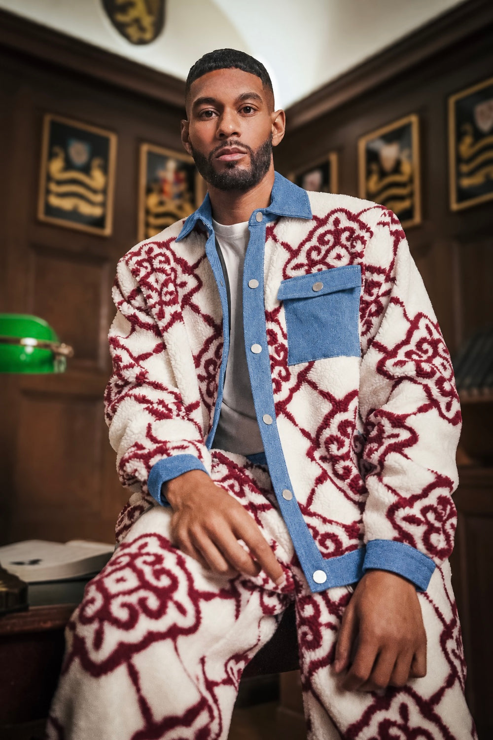 SHEM DENIM/FLEECE JACKET