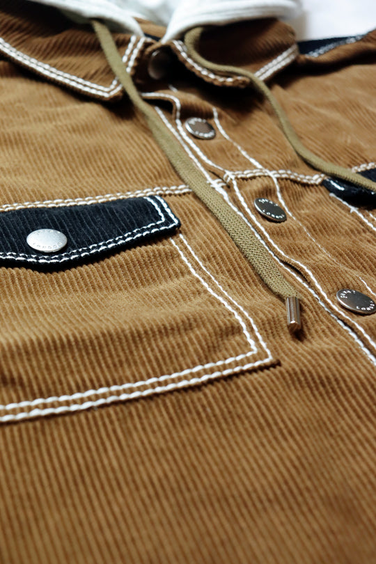 BONNI HOODED CORDUROY SHACKET
