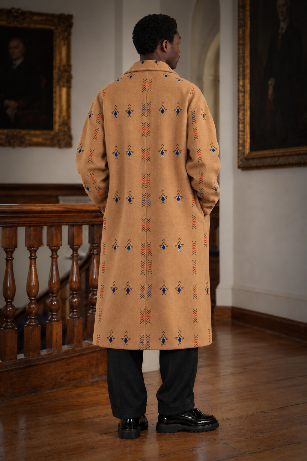 AMAZIGH EMBROIDERED WOOL COAT