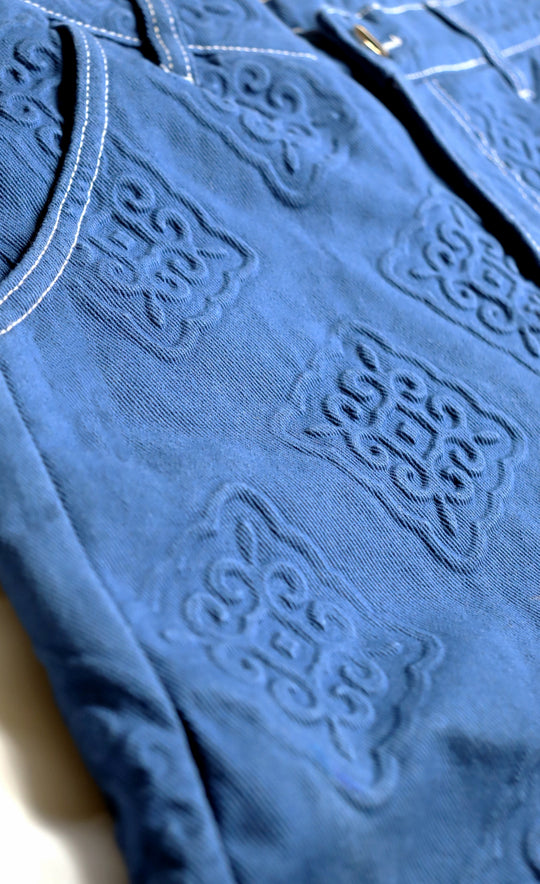 SHEM EMBOSSED DENIM JEANS