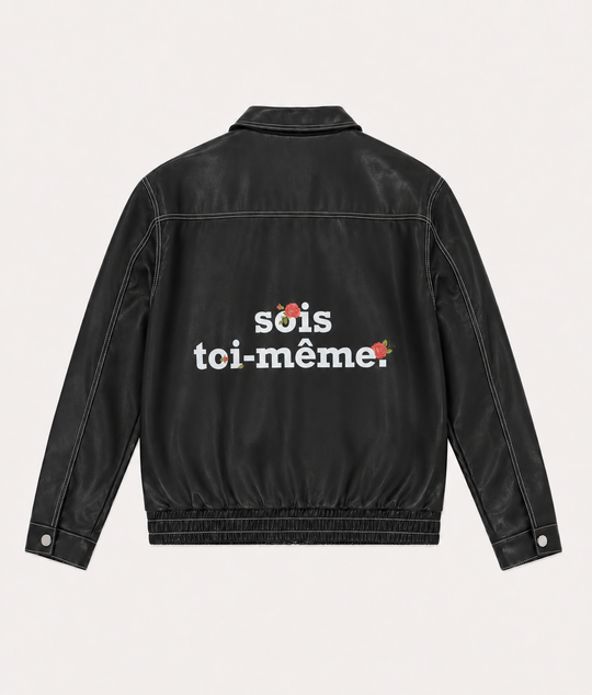 SOIS TOI-MÊME VEGAN LEATHER JACKET