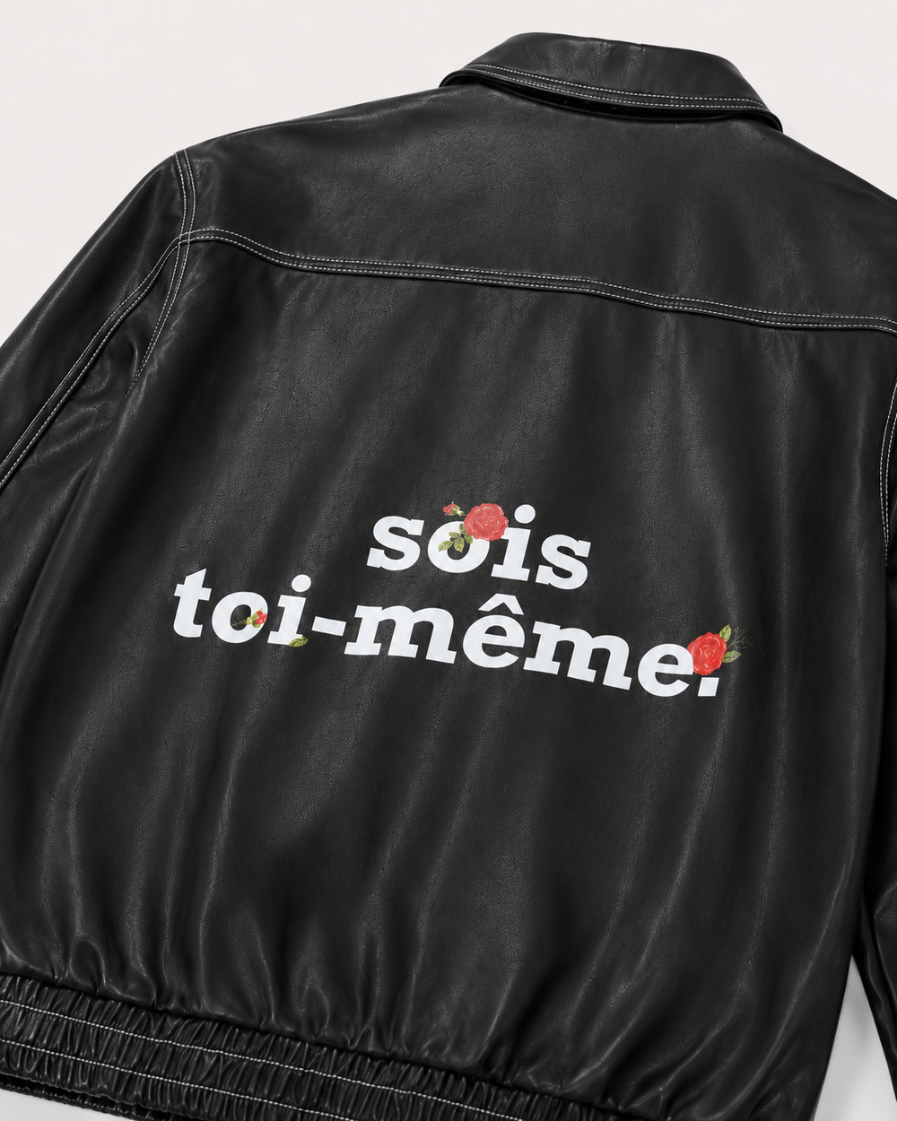 SOIS TOI-MÊME VEGAN LEATHER JACKET