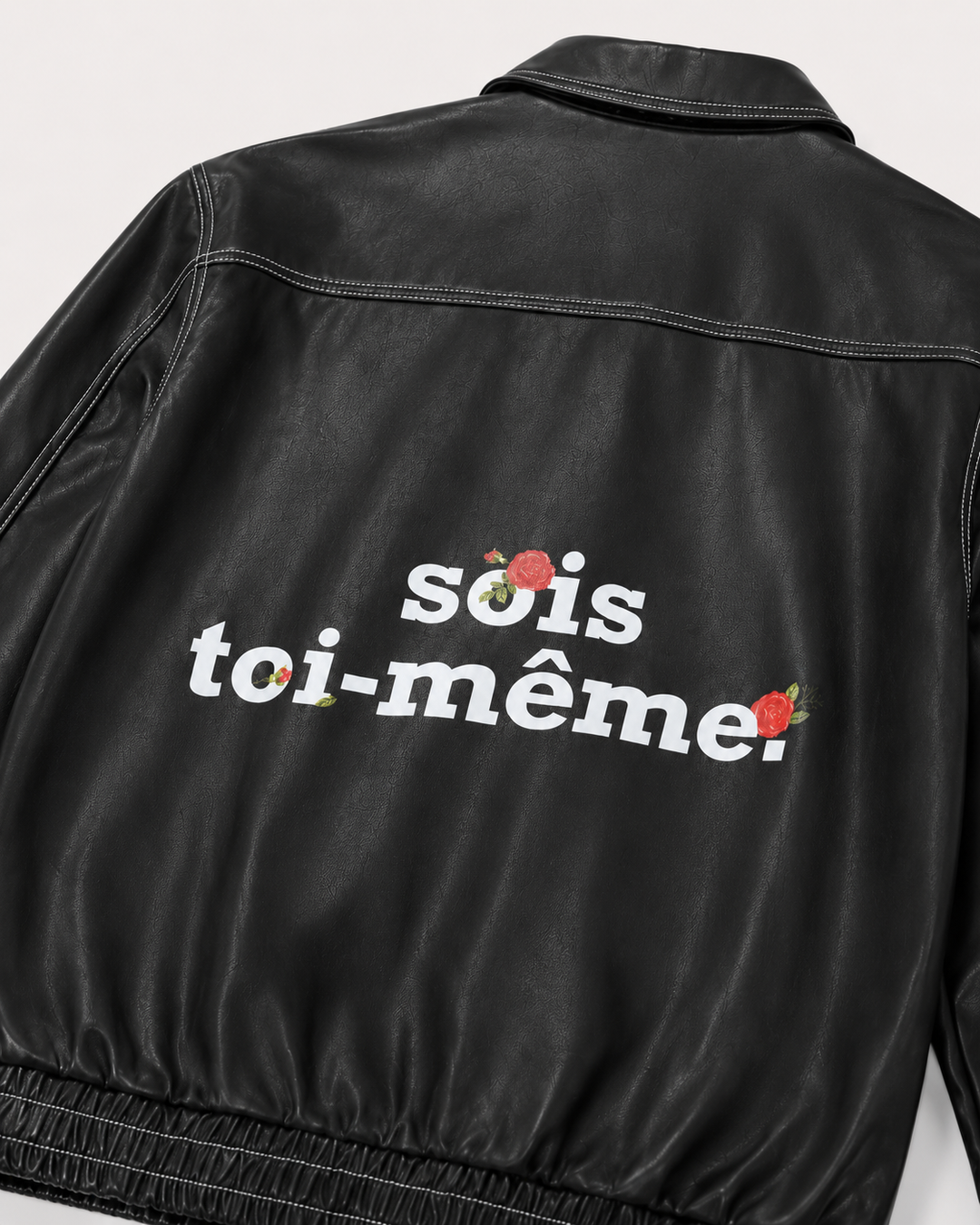 SOIS TOI-MÊME VEGAN LEATHER JACKET