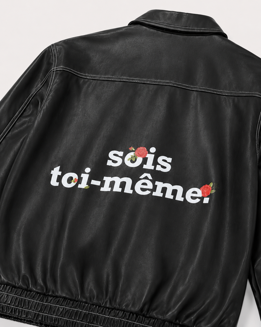 SOIS TOI-MÊME VEGAN LEATHER JACKET