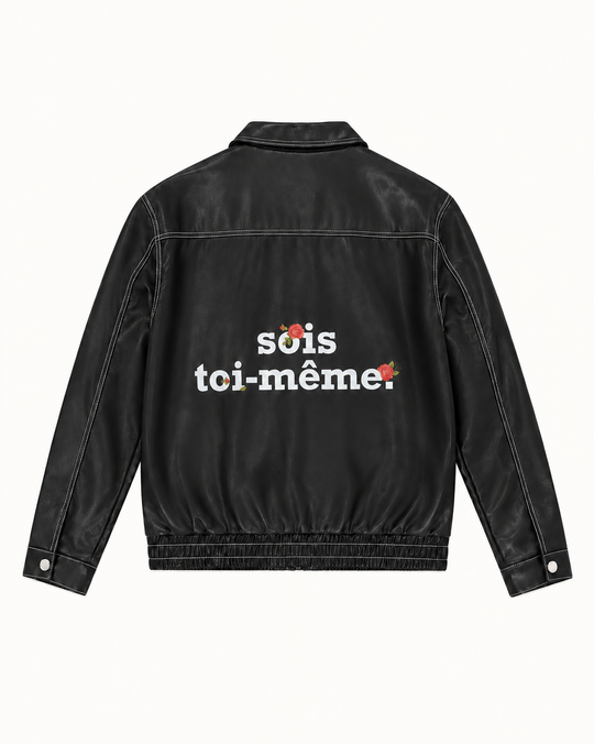 SOIS TOI-MÊME VEGAN LEATHER JACKET